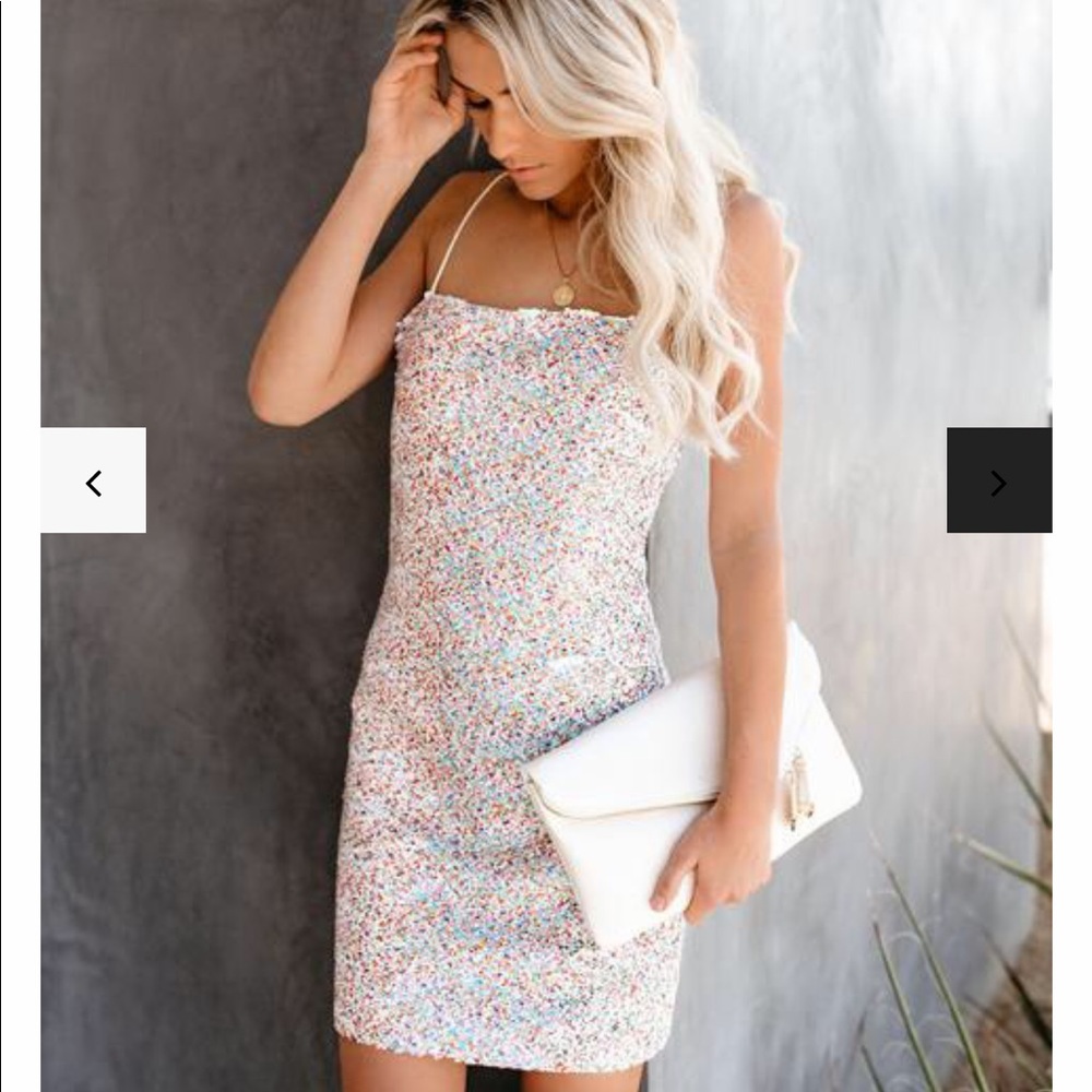 Don’t Rain On My Parade confetti sequin minidress